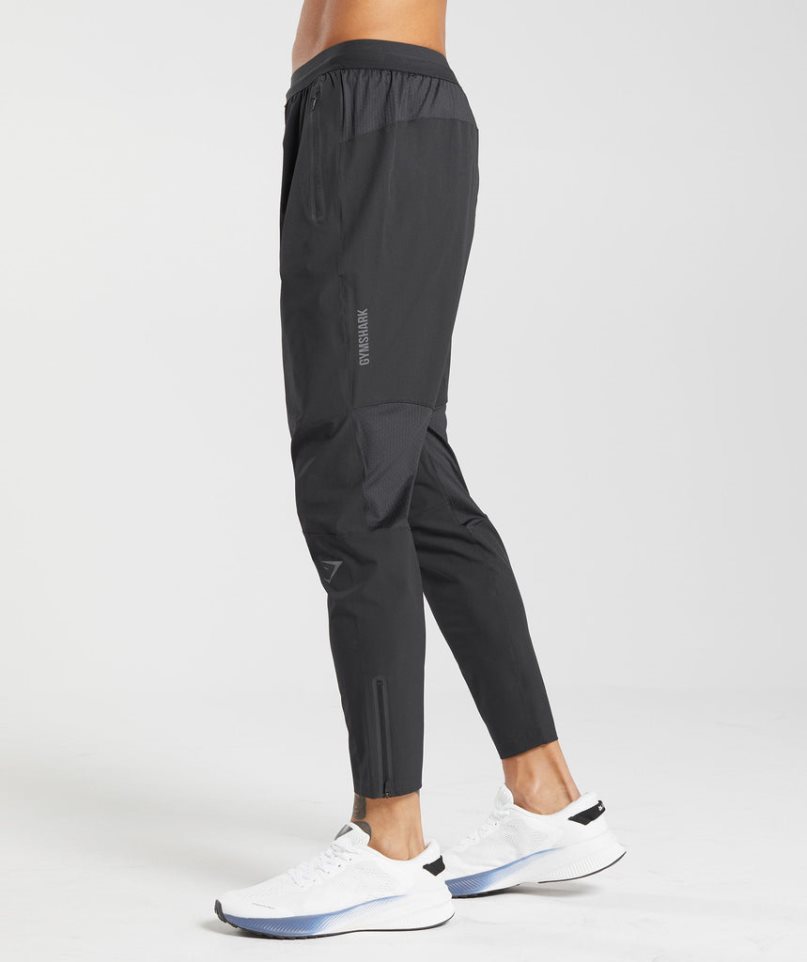 Men's Gymshark Hybrid Woven Jogger Black | NZ 6OMFHR